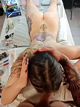 Blow and fuck in the tatuó session - video by Elnonoykeila77 cam model