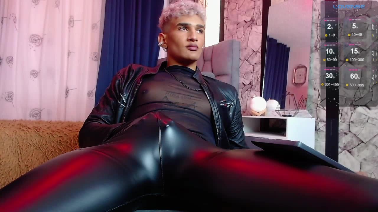 Touching my leather ass