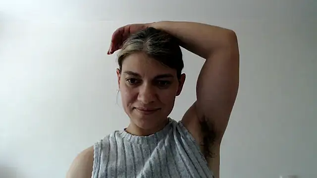 hairy armpits tease - video by MercyLove cam model