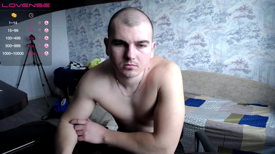 Take off clothes and jerk off dick - video by SerzhKorol1 cam model