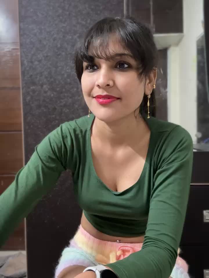 Lace transparent pantie and green top