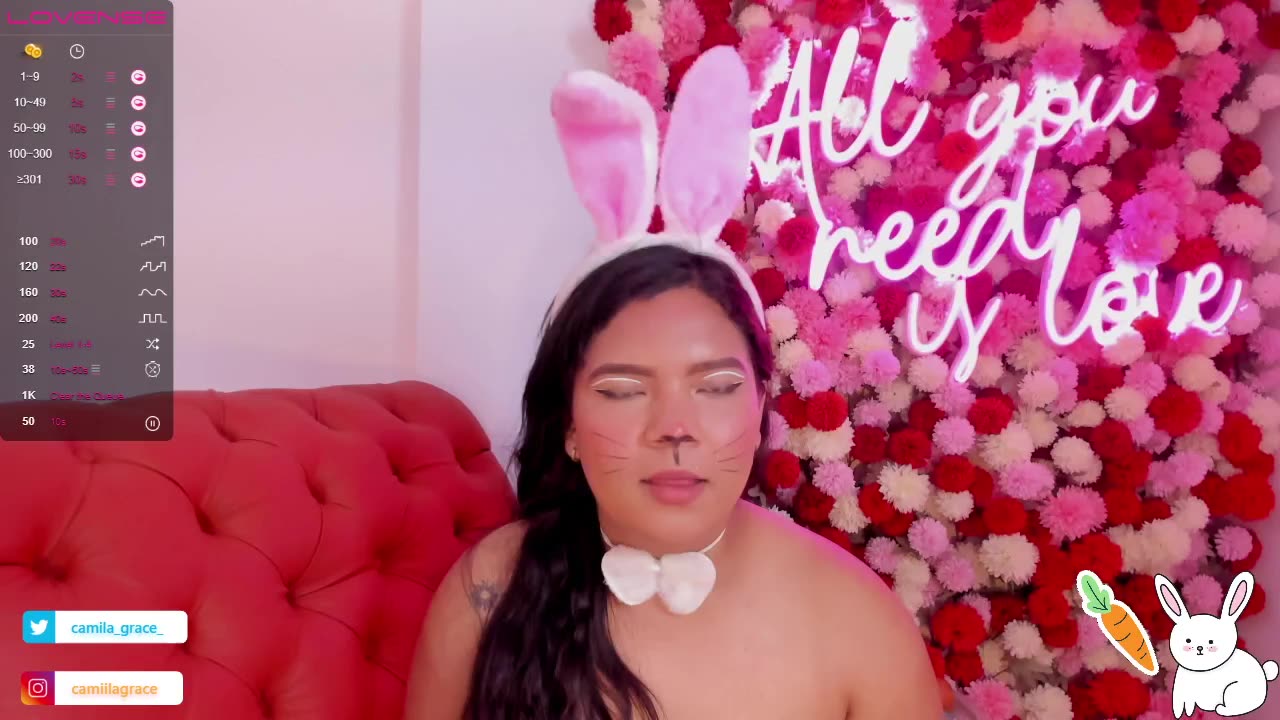 fucky bunny – video od webkamerové modelky Camila_Grace