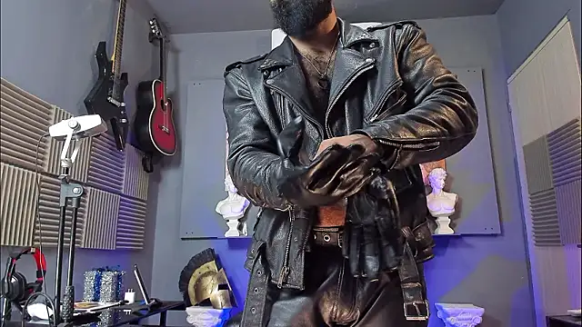 leather dick and balls out