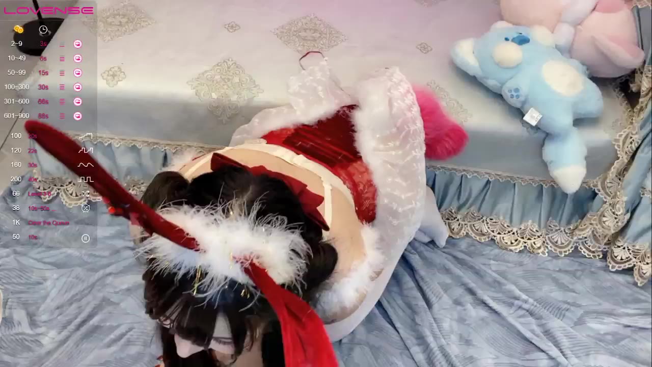 圣诞兔女郎喝红酒跪舔鸡巴摸嫩b之上头局 - video by Sherry_niko cam model