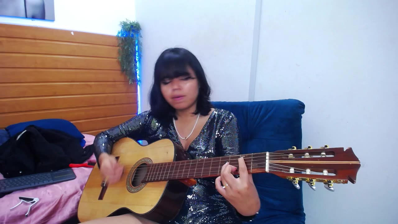 playing my guitar naked - video by SabinaMerchetti cam model