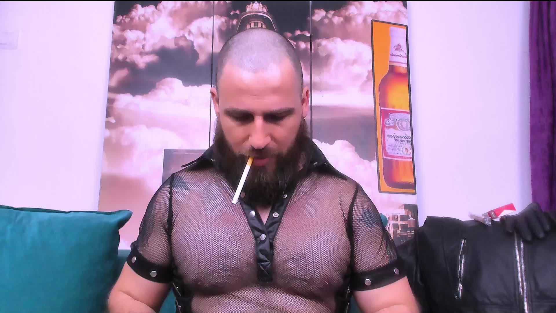 Spraying a BIG CUM SHOT and smoking cigarette at the end ( Thank you Jim)