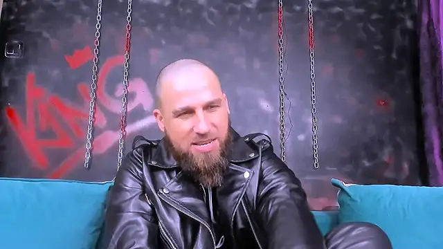 Leather domination and HUGE CUM LOAD at the end!