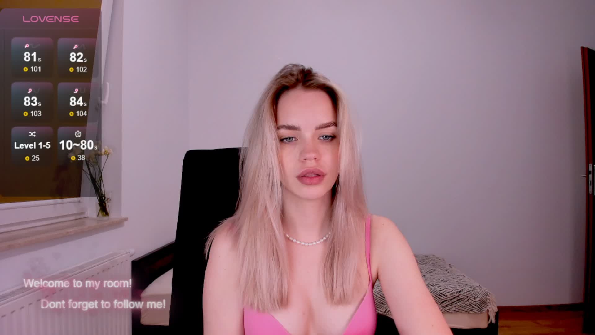 Fucking on the chair and cum at count down - video by Amberblossom cam model