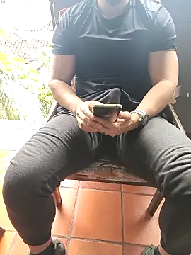 Ejaculation show with face visible