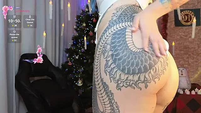 Private Show(watch how the elf teases you and then plays with a monster dildo!) - video by Mee-Meow cam model
