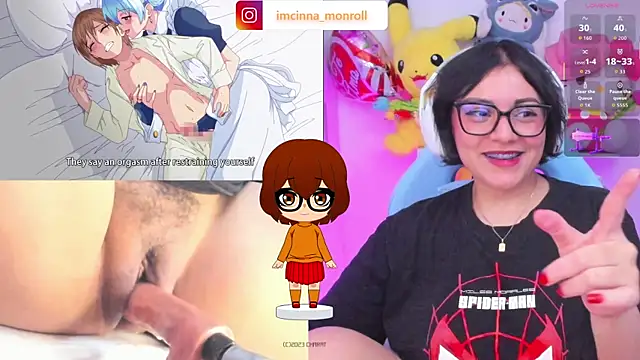 Blowjob + squirts while i watch hentaii - видео от уебкам модела cinna_monroll