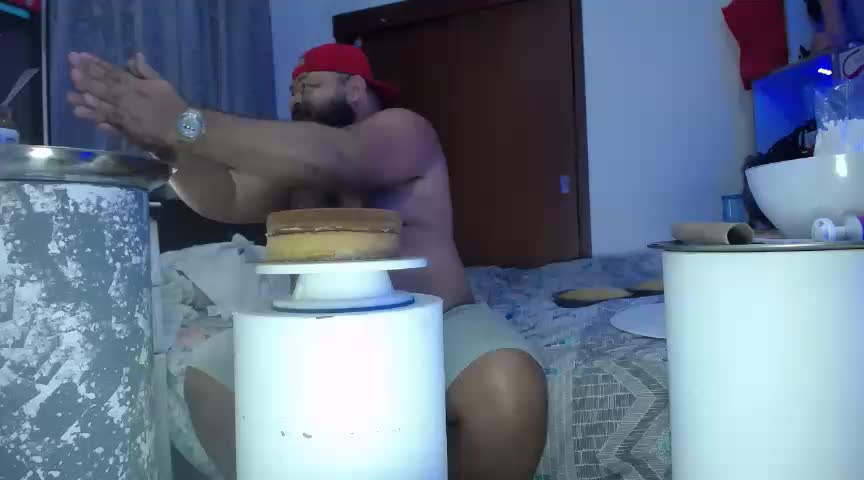 MAKING A CAKE AND PLAYING WITH MY DILDO