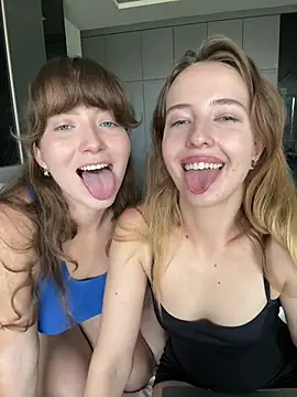 Tongues out waiting for your cum!