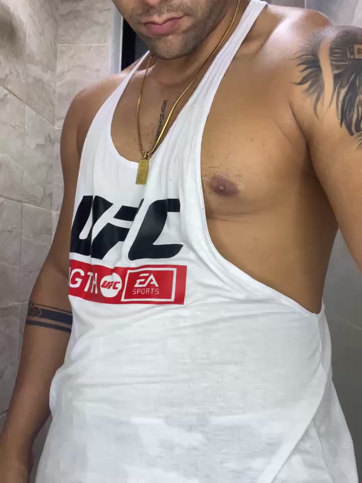 In the shower, cum for you and eat semen