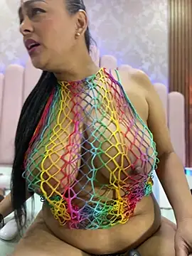 RIDING ON DILDO AND SHAKING TITS